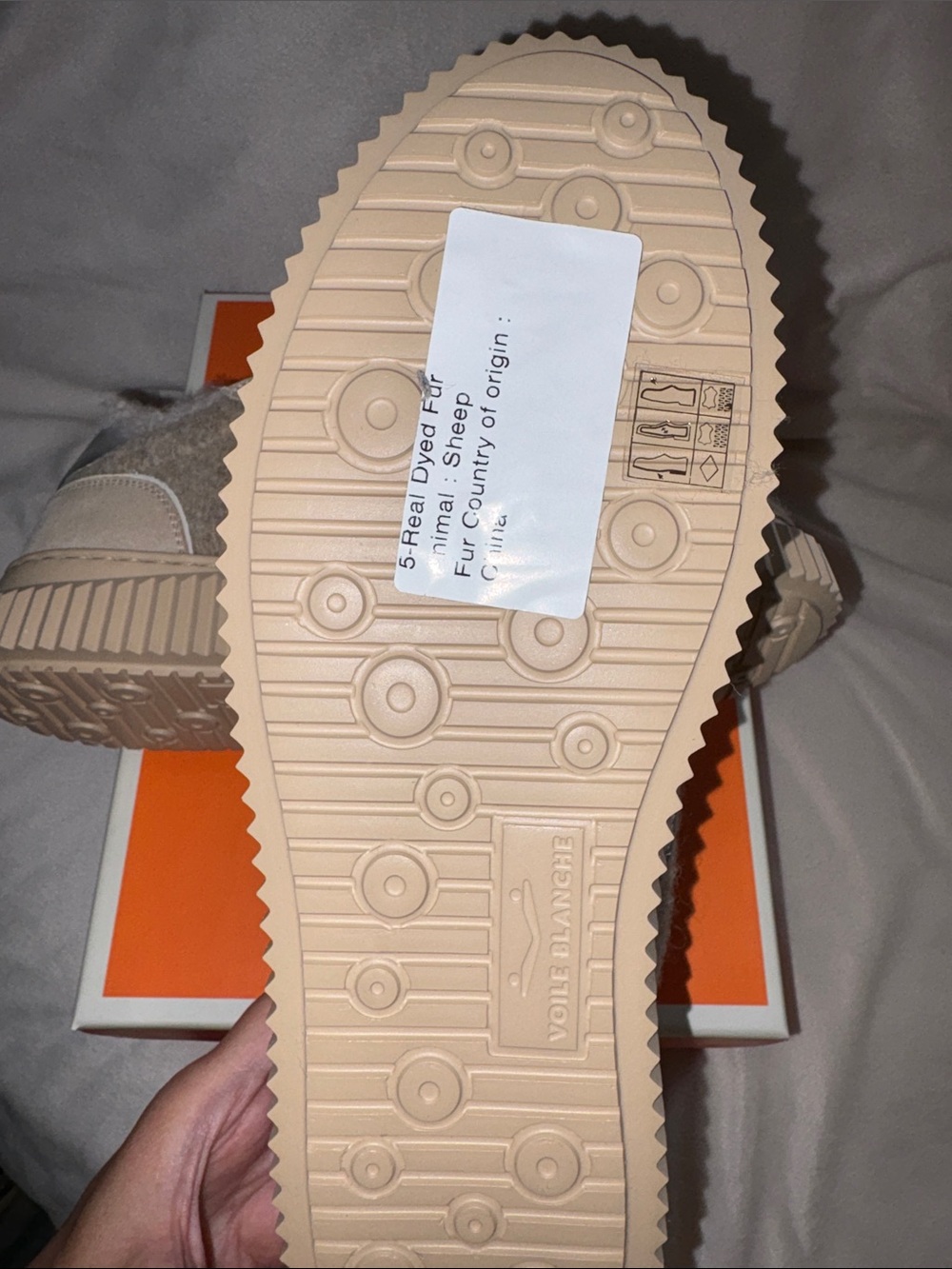 NWT VOILE BLANCHE Lipari Geniune Shearling Lined Sneaker in Beige-Light Brown - Picture 16 of 16